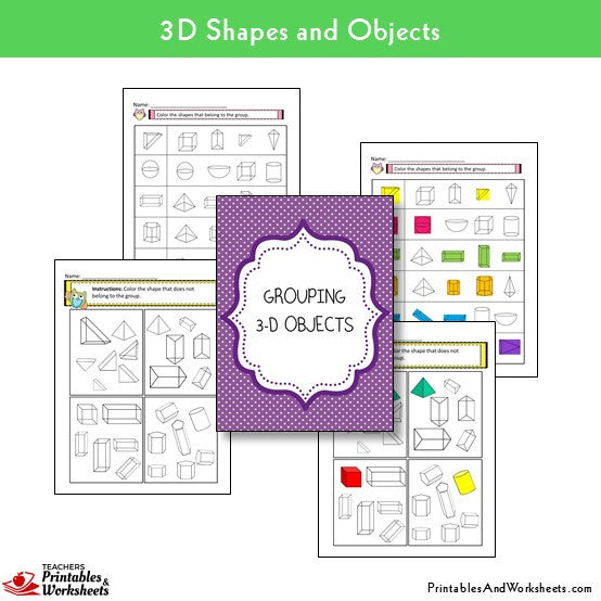 3d Shapes Worksheets